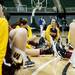 The Manchester girls basketball game stretches before the game against Saginaw Nouvel on Saturday, March 16. Daniel Brenner I AnnArbor.com